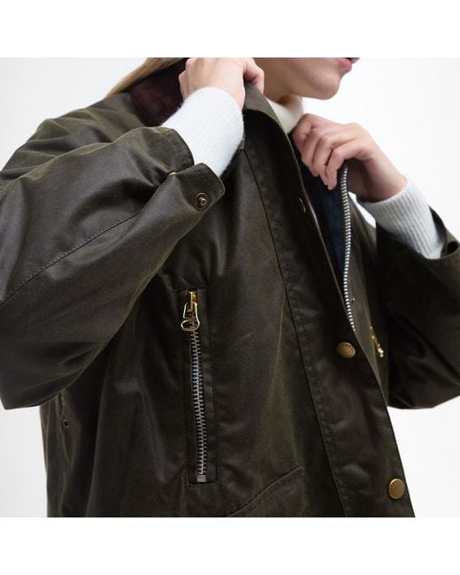 Barbour Black Lynne Waxed Cotton Jacket