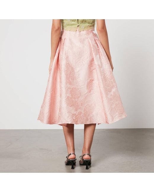 Sister Jane Pink Dream Amber Floral-Jacquard Skirt