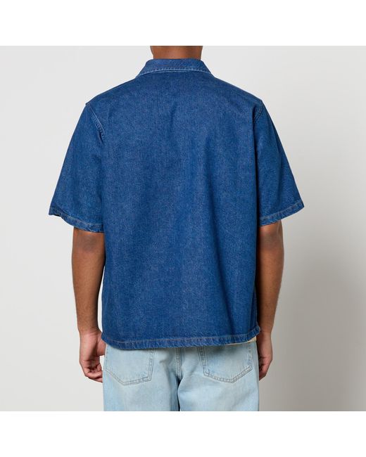 sunflower Blue Relaxed Denim Shirt for men