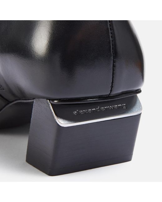Alexander Wang Black Toni 45 Leather Heeled Boots
