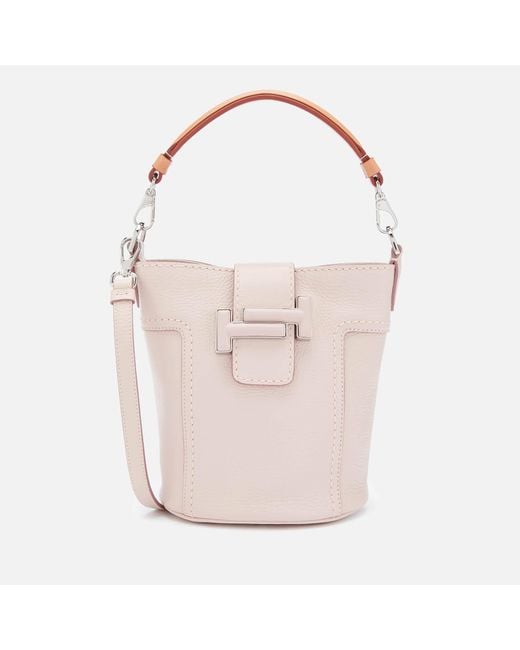 Tod's Pink Double T Bucket Bag Mini