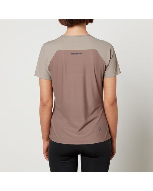 On Shoes Gray Performance Stretch-jersey T-shirt