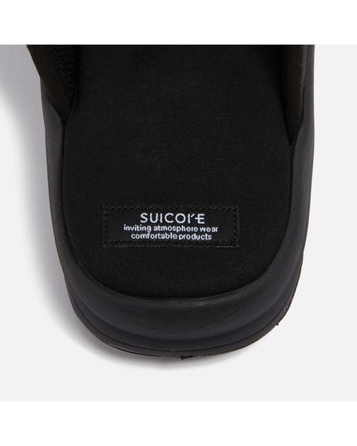 Suicoke Black Moto-run Nylon Sandals for men