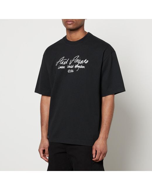 Axel Arigato Black Essential Logo-Print Cotton-Jersey T-Shirt for men