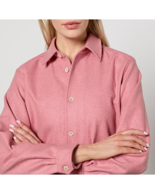 A.P.C. Pink Tilda Wool-Blend Overshirt