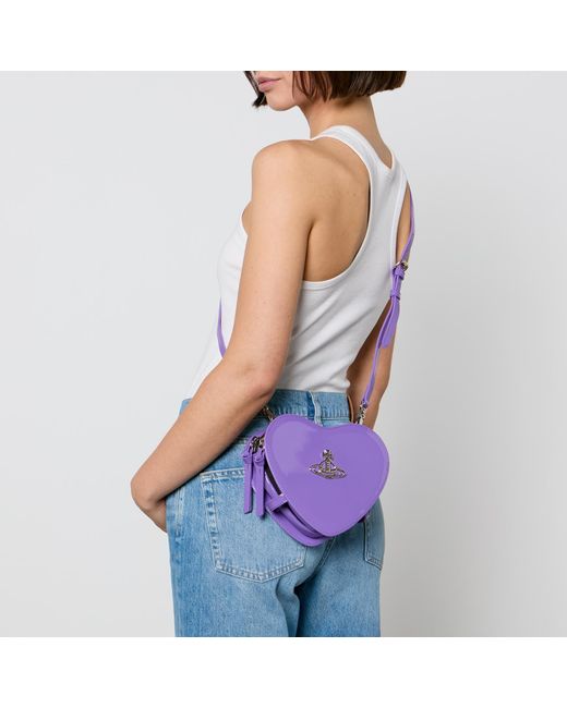 Vivienne Westwood Purple Louise Patent Leather Crossbody Bag