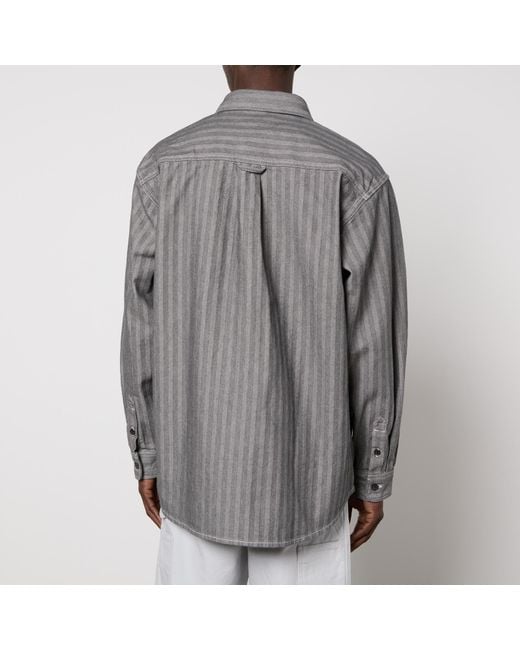 Carhartt Gray Menard Herringbone Denim Shirt Jacket for men