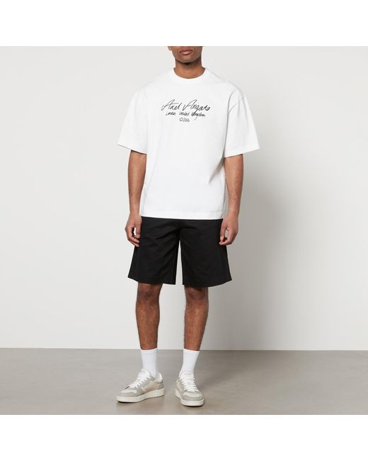 Axel Arigato White Essential Logo-Print Cotton-Jersey T-Shirt for men