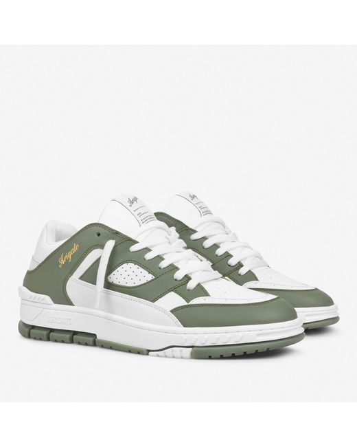 Axel Arigato Green Area Lo Basket Leather Trainers for men