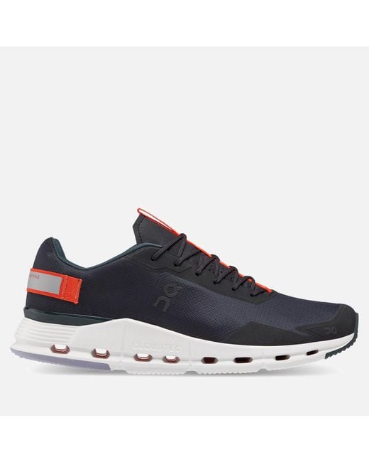 On Cloudnova Form Mesh And Faux Suede Running Trainers in Black for Men