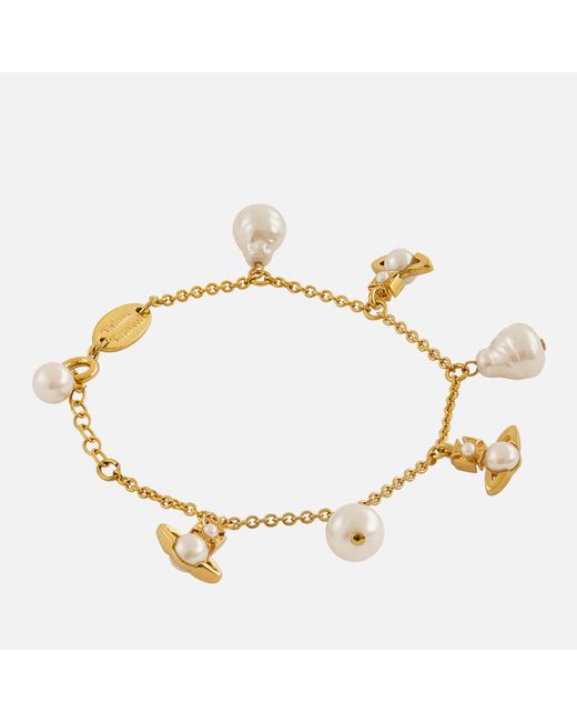 Vivienne Westwood Metallic Emiliana Gold-tone Pearl Charm Bracelet