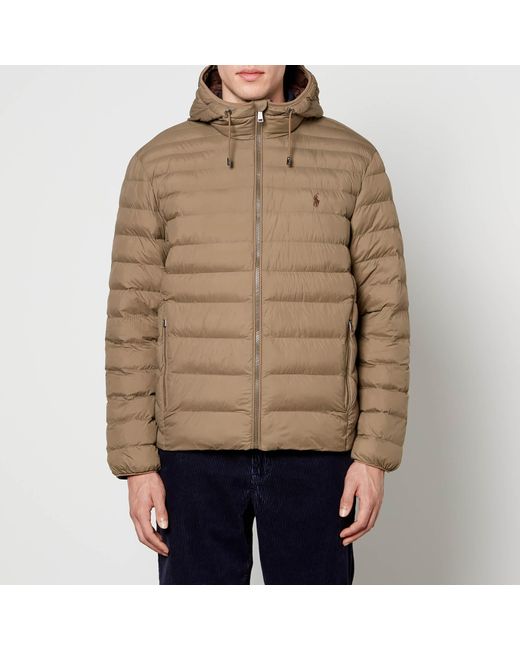 Polo Ralph Lauren Packable Nylon Hooded Jacket in Natural for Men Lyst