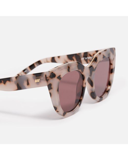 Le Specs Pink Air Heart Oversized Tritan Sunglasses