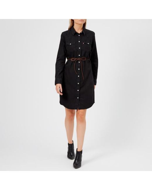 Levi's Cotton Ultimate Western Dress, Shiny Happy People, Large in Black |  Lyst Canada