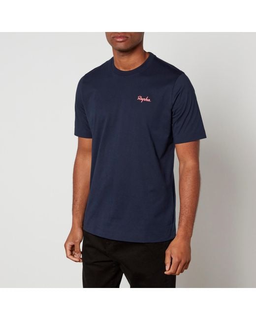 Rapha Blue Logo Cotton-Jersey T-Shirt for men
