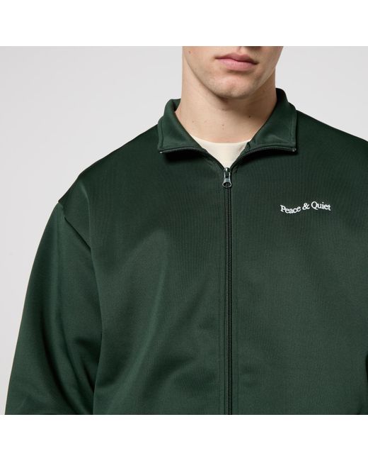 Museum of Peace & Quiet Green Warm Up Stretch-Jersey Track Jacket for men