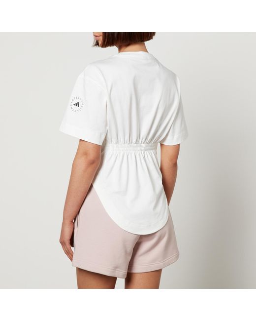 Adidas By Stella McCartney White Smc Organic Cotton-Jersey T-Shirt