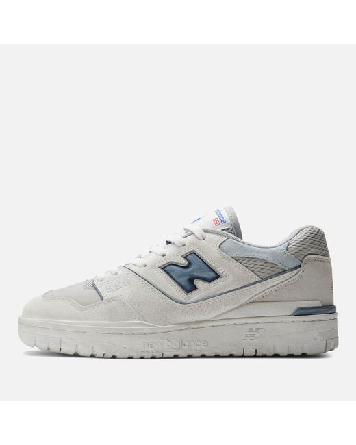 New Balance 550 Grey Day Pack Suede Trainers in White for Men | Lyst