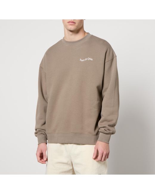 Museum of Peace & Quiet Brown Wordmark Cotton-Jersey Sweatshirt for men