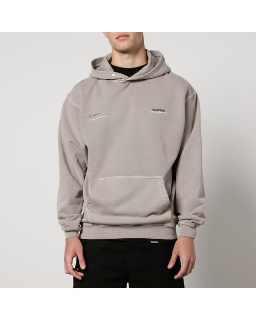 Represent Gray Patron Of The Club Cotton-Jersey Hoodie for men