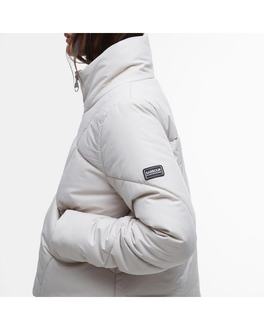 Barbour Gray Rowen Quilted Shell Jacket