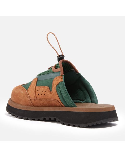 Suicoke Blue Boma Ab Suede And Nylon Mules for men