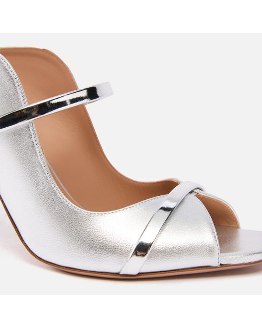 Malone Souliers White Noah 90 Leather Heeled Sandals