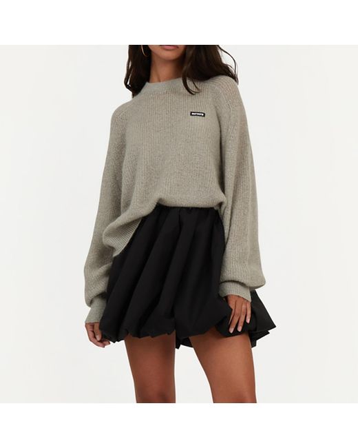 ROTATE BIRGER CHRISTENSEN Black Balloon Cotton-Blend Mini Skirt