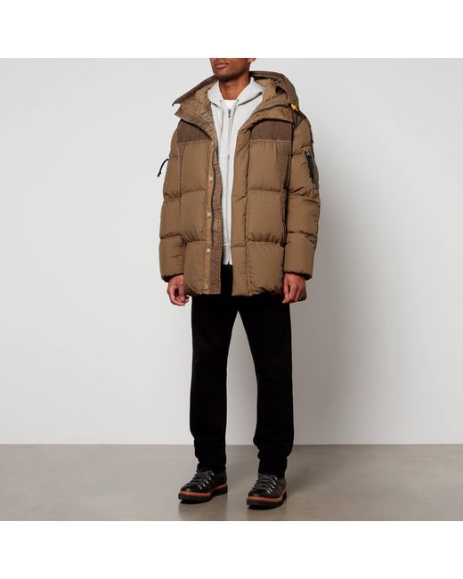 Parajumpers Combat Nylon Puffer Jacket in Brown for Men | Lyst