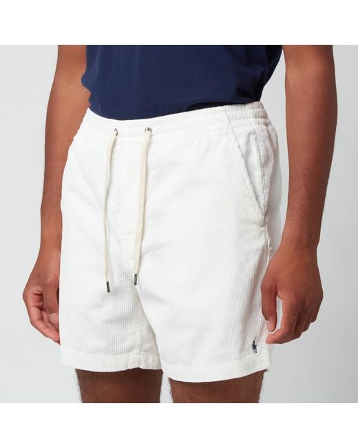 Polo Ralph Lauren White Corduroy Prepster Shorts for men