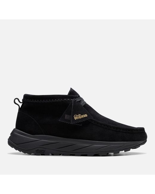 Clarks Black Wallabee Suede Eden Boots for men