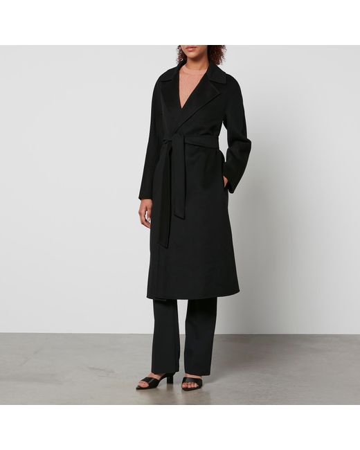 Max Mara Studio Black Cles Wool And Cashmere-blend Coat