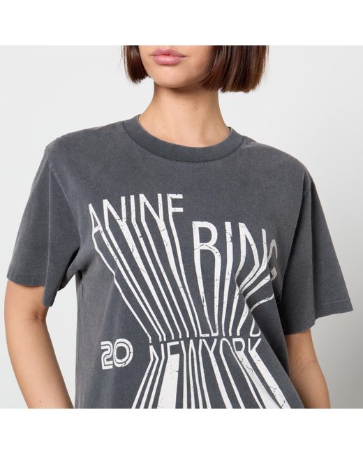 Anine Bing Black Colby Bing New York Cotton-Jersey T-Shirt