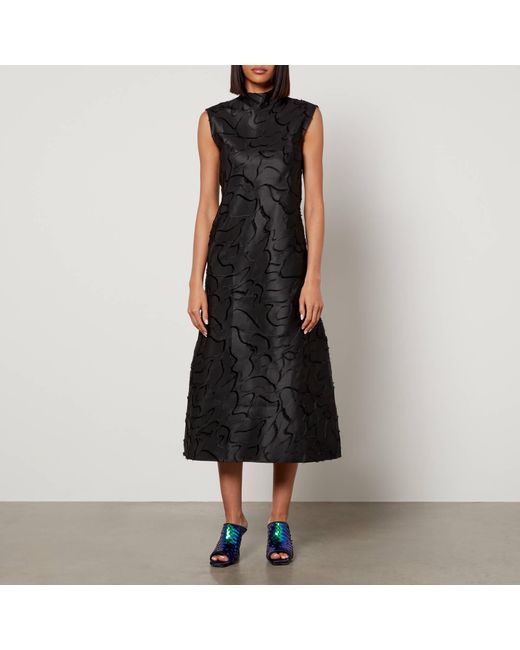 Stine Goya Black Jaxie Midi Dress