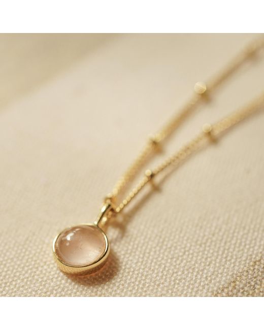 Daisy London Metallic Rose Quartz 18-karat Gold-plated Sterling Silver Necklace