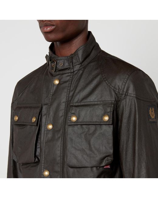 Belstaff Black Racemaster Waxed-Cotton Jacket for men