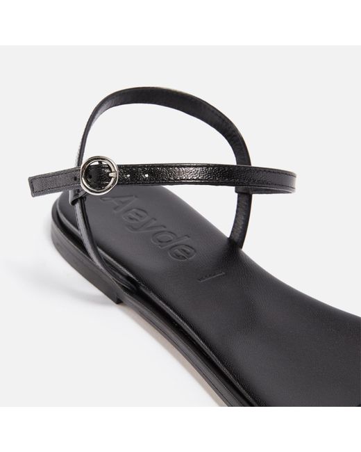 Aeyde Black Nettie Leather Sandals