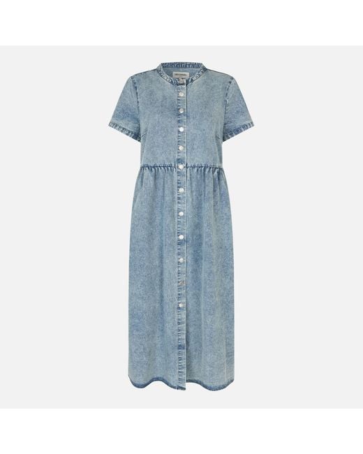 Lolly's Laundry Blue Aliyall Ls Denim Maxi Dress