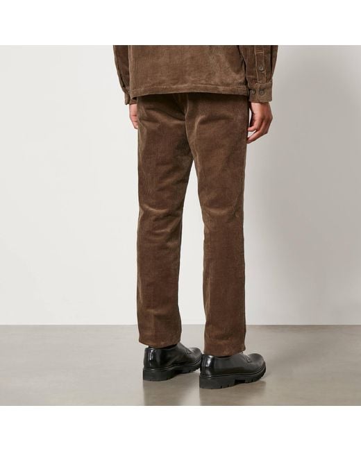 Samsøe & Samsøe Brown Felix Cotton-Blend Corduroy Trousers for men