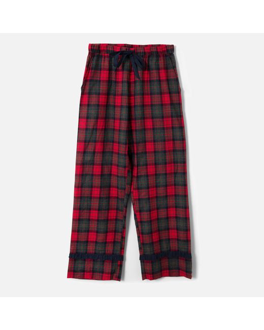 Damson Madder Red Antonella Cotton-flannel Pyjamas