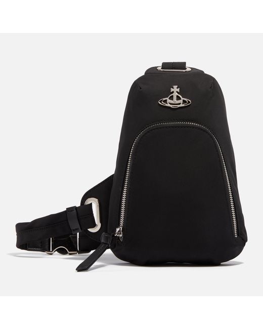 Vivienne Westwood Black Re-nylon Sling Bag for men