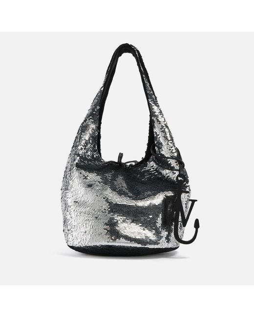 J.W. Anderson Black Mini Sequined Jersey Bag