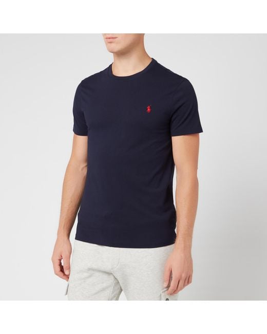 Polo Ralph Lauren Cotton Custom Slim Fit Crewneck T-shirt in Blue for Men -  Save 54% - Lyst