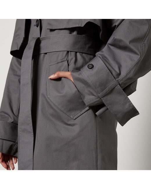 Axel Arigato Gray Atom Cotton-Gabardine Trench Coat