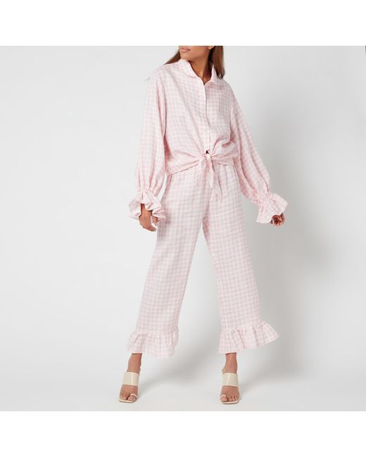 Sleeper Pink Rumba Linen Lounge Suit