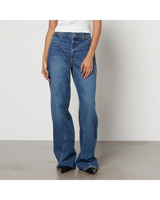 Anine Bing Blue Briley Denim Wide-Leg Jeans
