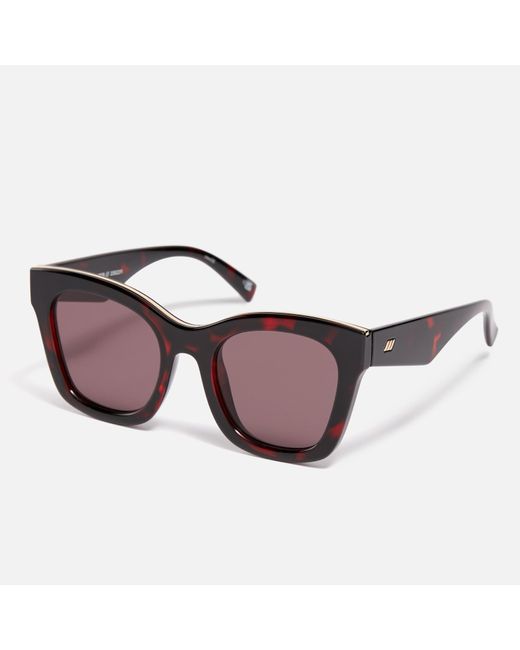 Le Specs Brown Showstopper Square Frame Tritan Sunglasses