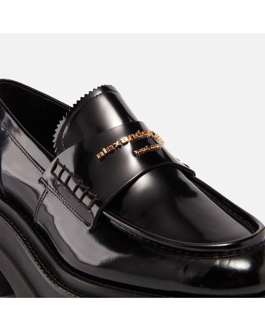 ALEXANDER WANG Carter patent-leather platform loafers