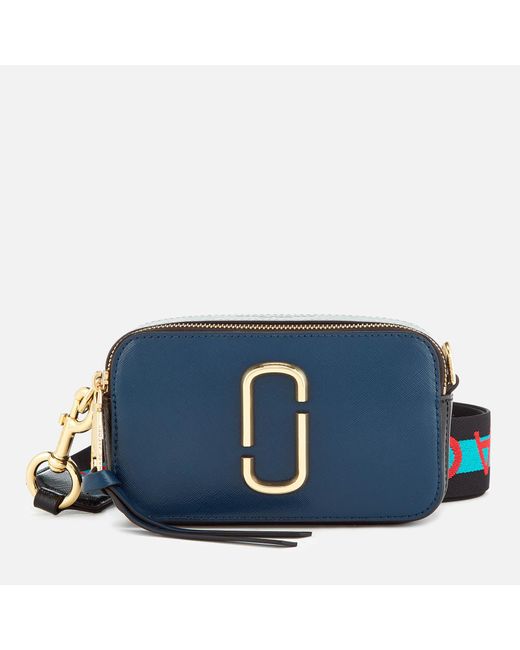 Marc Jacobs Leather Snapshot Cross Body Bag in Blue - Lyst