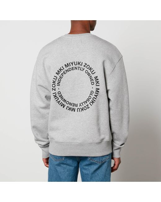 MKI Miyuki-Zoku Gray Circle Cotton-Blend Jersey Sweatshirt for men